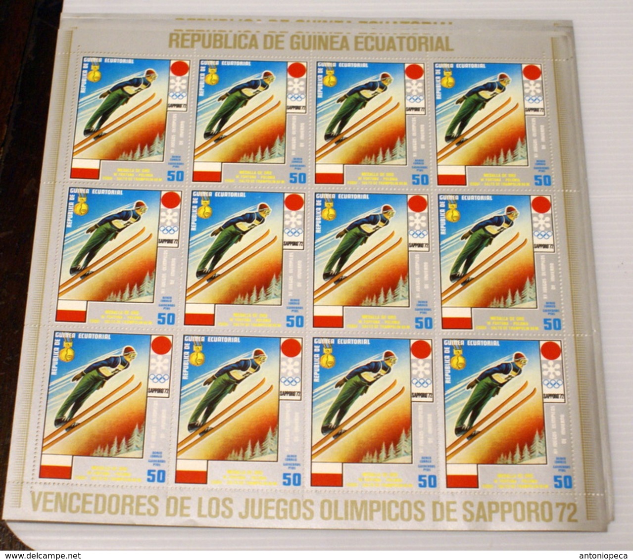 GUINEA EQUATORIALE COLLECTION SAPPORO OLIMPIC GAMES 1972  7 COMMEMORATIVE SHEETS OF 12 MNH** - Inverno1972: Sapporo