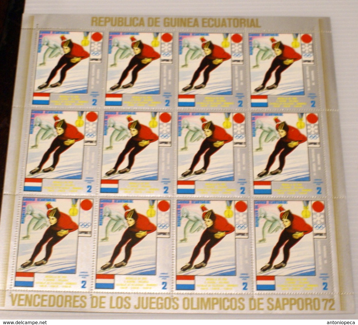 GUINEA EQUATORIALE COLLECTION SAPPORO OLIMPIC GAMES 1972  7 COMMEMORATIVE SHEETS OF 12 MNH** - Inverno1972: Sapporo