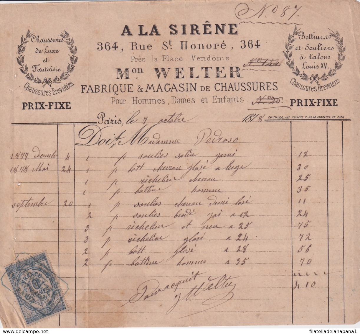 E6322 ENGLAND UK FRANCE REVENUE ILLUSTRATED BUSSINES INVOICES 1870'. - ... - 1799