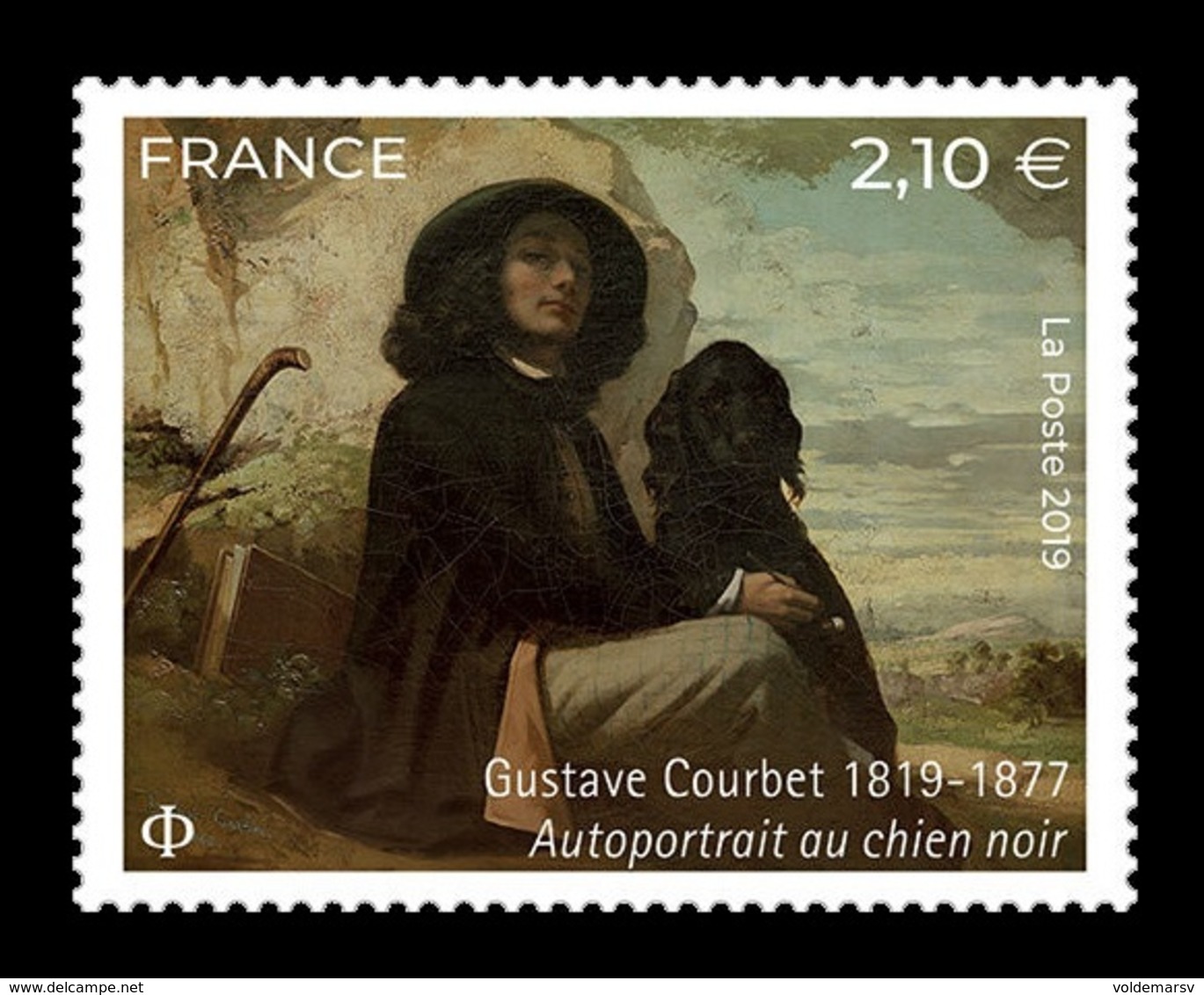 France 2019 Mih. 7355 Self-Portrait With A Black Dog. Painting Of Gustave Courbet MNH ** - Nuovi