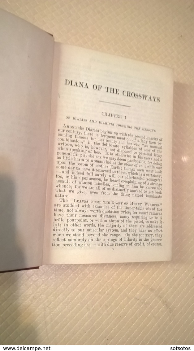 DIANA Of The CROSSWAYS: A Novel By George MEREDITH - Ed. Archibald CONSTABLE, LONDON 1909 - Hardbound, 416 Pgs - Altri & Non Classificati