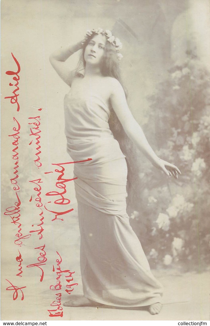 CARTE PHOTO   AUTOGRAPHE / ARTISTE /  LES FOLIES BERGÈRES - Entertainers