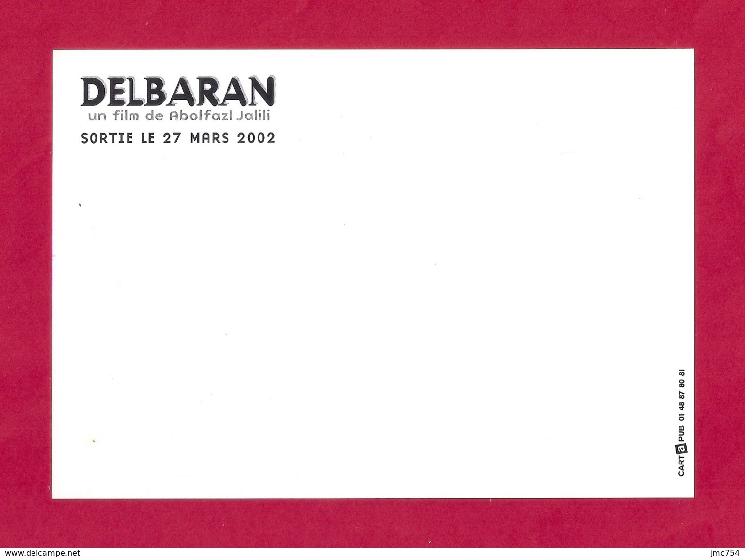 CPM.   Carte à Pub.   Cinéma.   Film "Delbaran".   Postcard. - Affiches Sur Carte