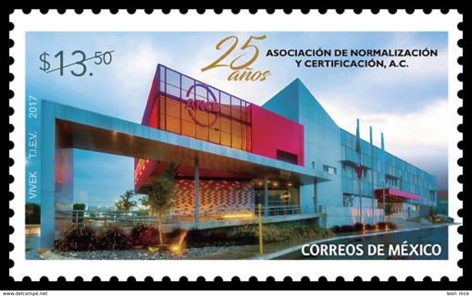 2017 MÉXICO Asociación De Normalización Y Certificación MNH  ASSOCIATION OF STANDARDIZATION AND CERTIFICATION, EDIFICE - Messico