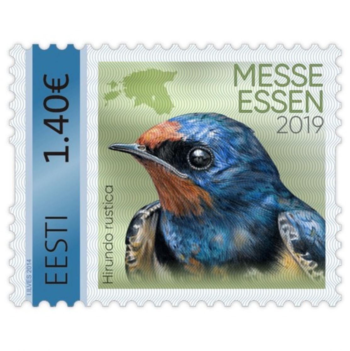 ESTONIA Bird  Barn Swallow (Hirundo Rustica) 2019 Minu Mark 1v MNH Messe Essen - Estonia