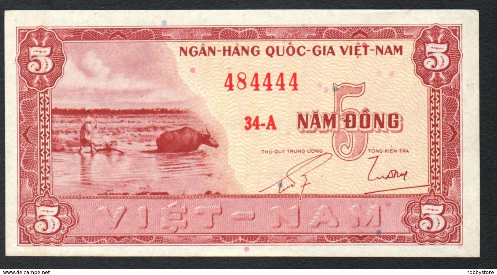 South Vietnam 5 Dong 1955 XF+++ - Vietnam