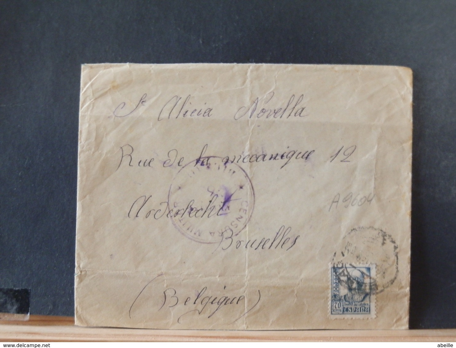 A9604  LETTRE POUR LA BELG. CENSURE - Storia Postale