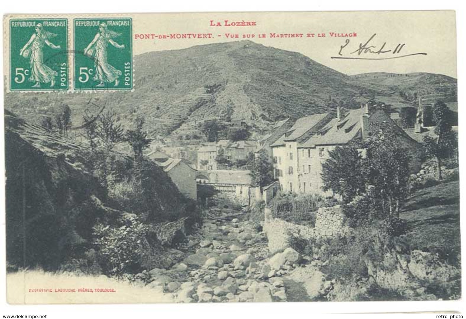 Cpa Le Pont De Montvert - Vue Sur Le Martinet Et La Village - Le Pont De Montvert