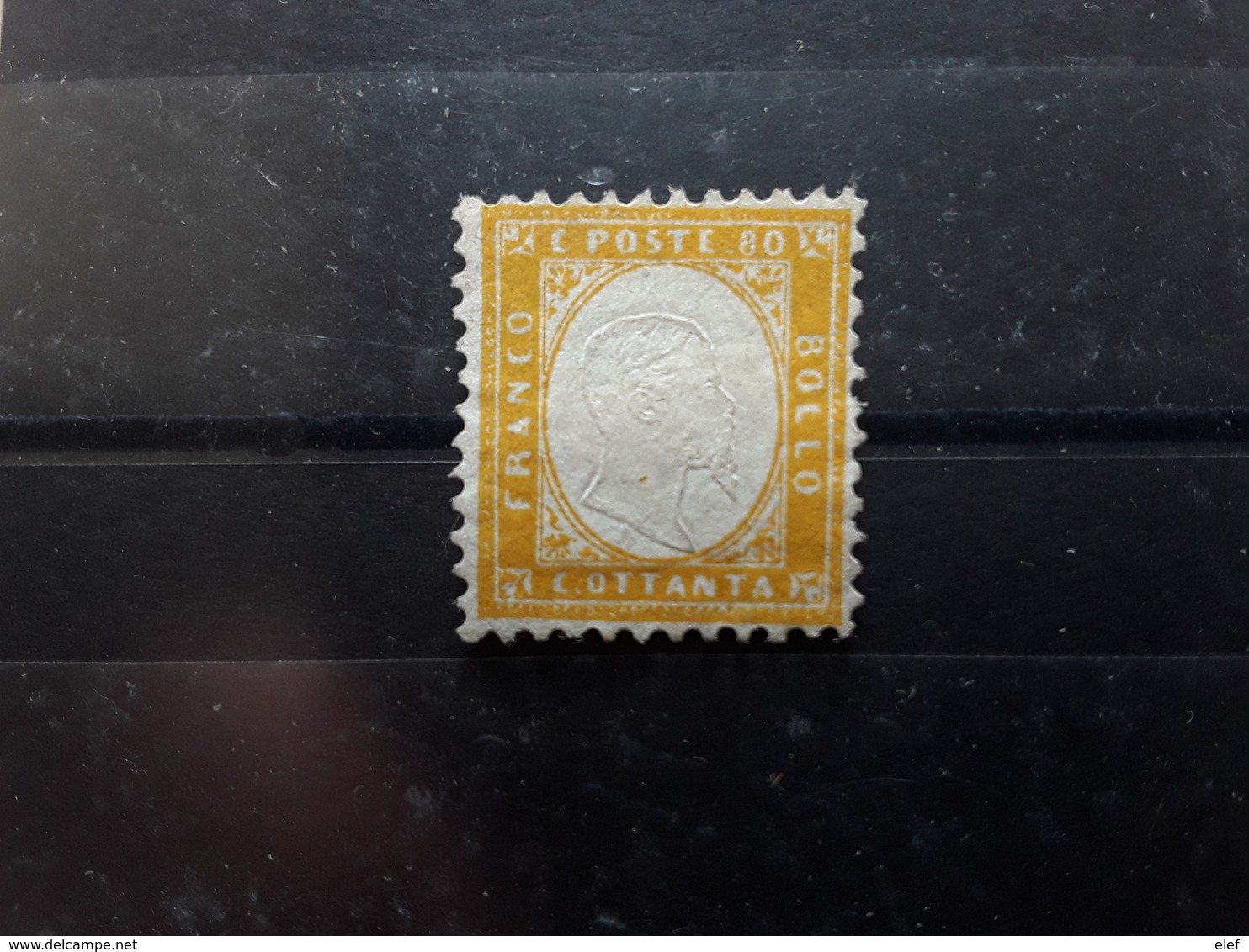 ITALIA ITALIE 1861 Vittorio Emanuele II, Yvert No 5, 80 C Jaune Orange , Neuf TB - Nuovi