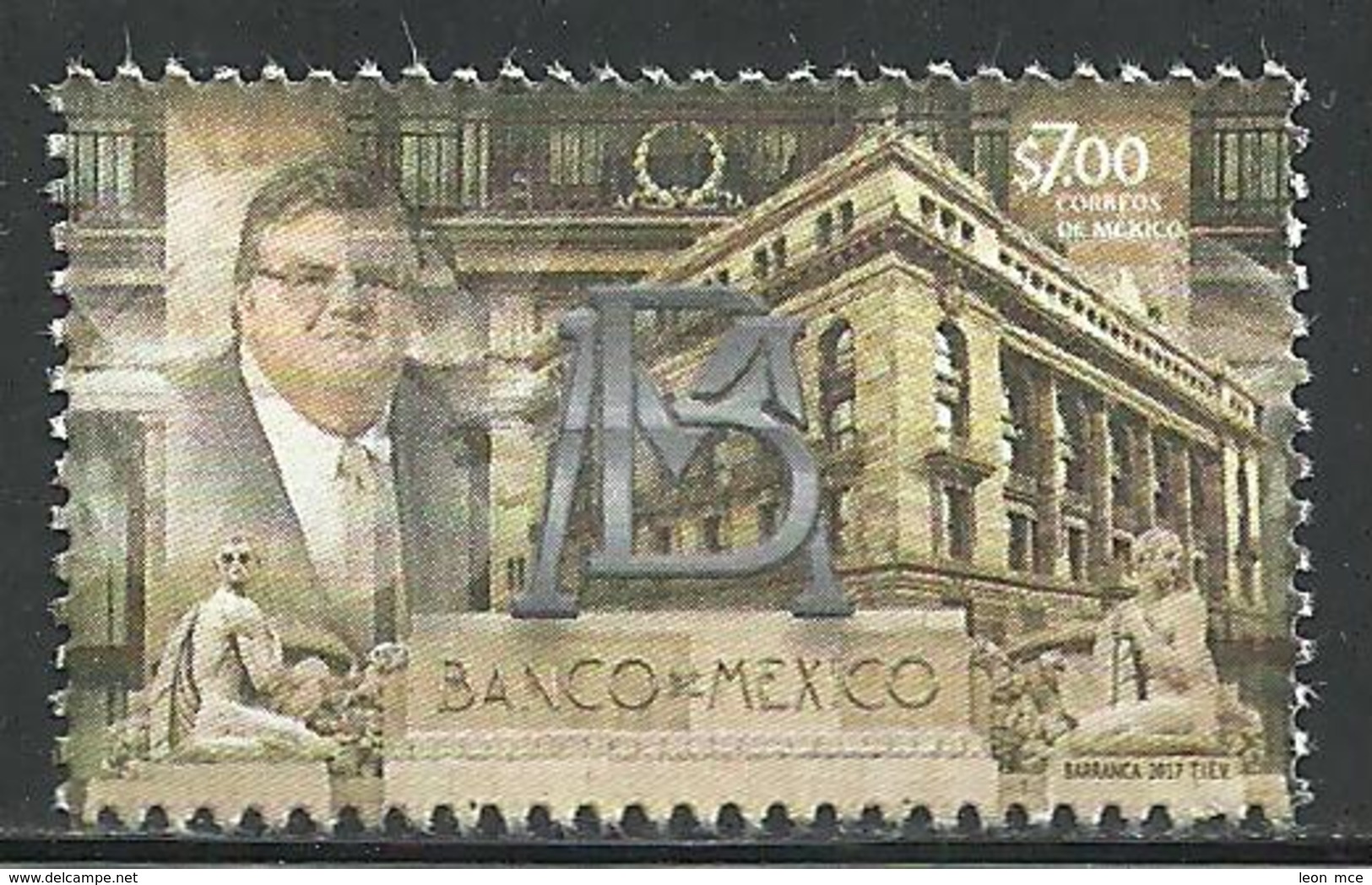 2017 Banco De México STAMP MNH Bank Of Mexico, ARCHITECTURE, STATUES - Mexico