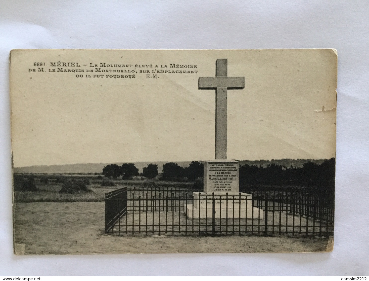 Meriel Le Monument élevé à La Mémoire De M Le Marquis De Montebello - Meriel