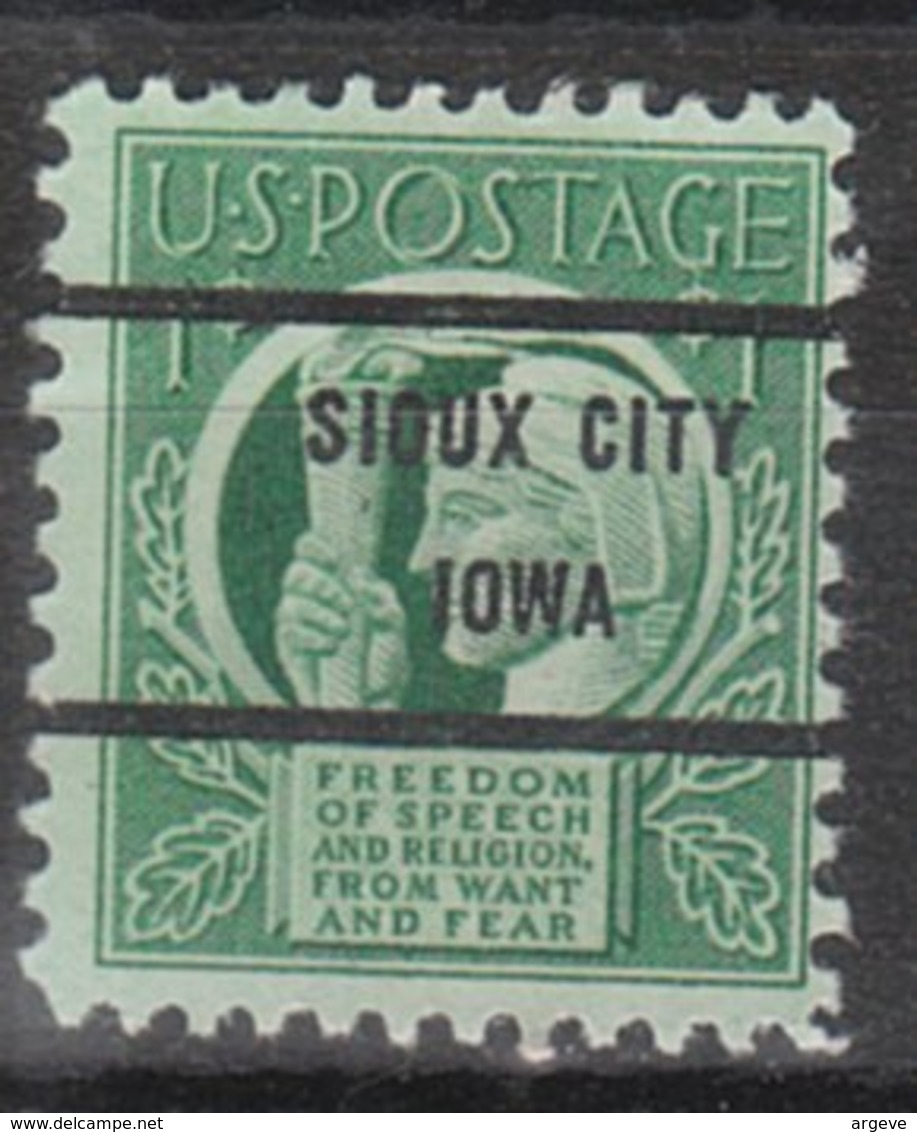 USA Precancel Vorausentwertung Preo, BureauIowa, Sioux City 908-71 - Precancels