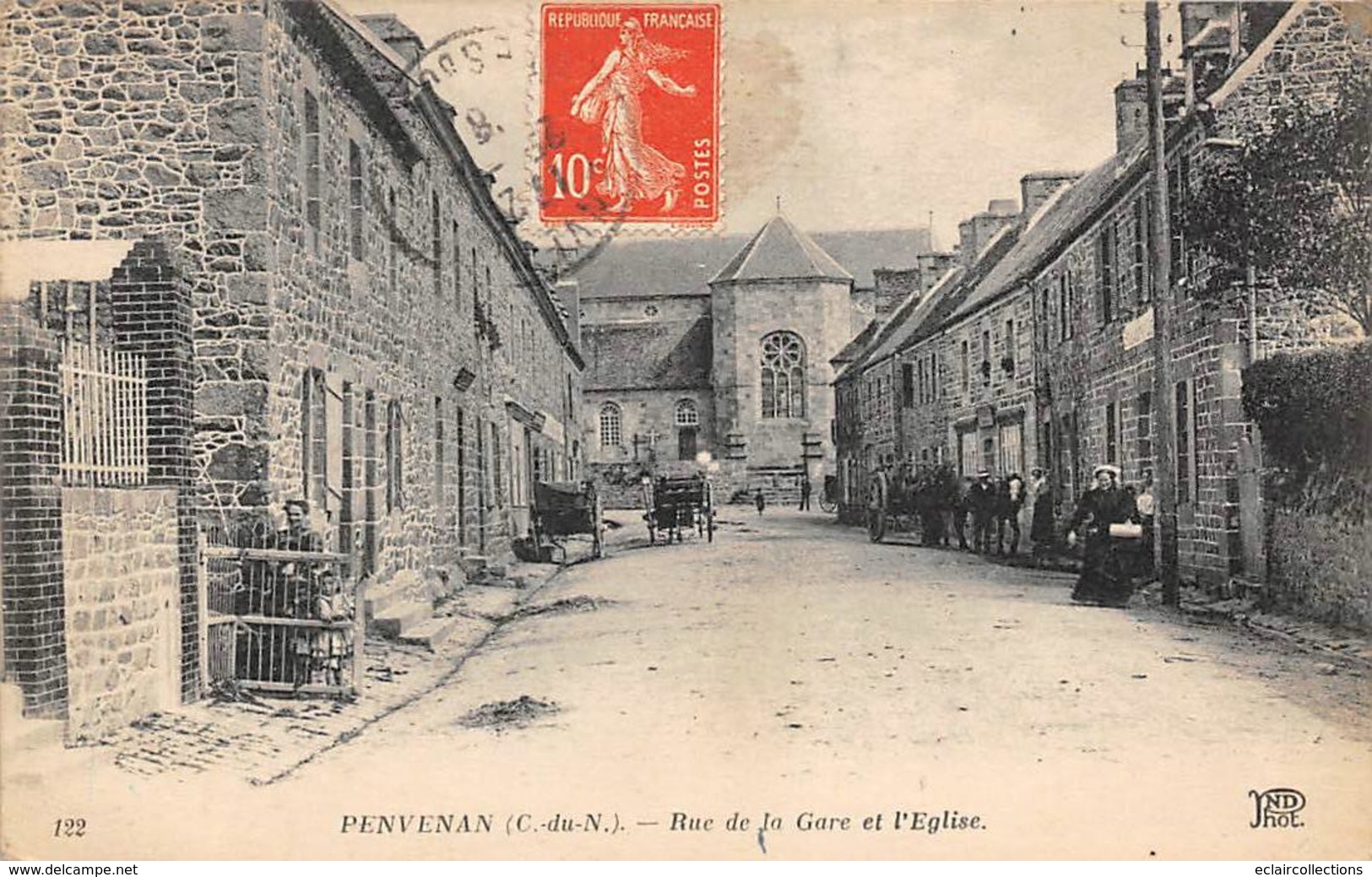 Penvénan        22       Rue De La Gare Et L'église      (voir Scan) - Penvénan