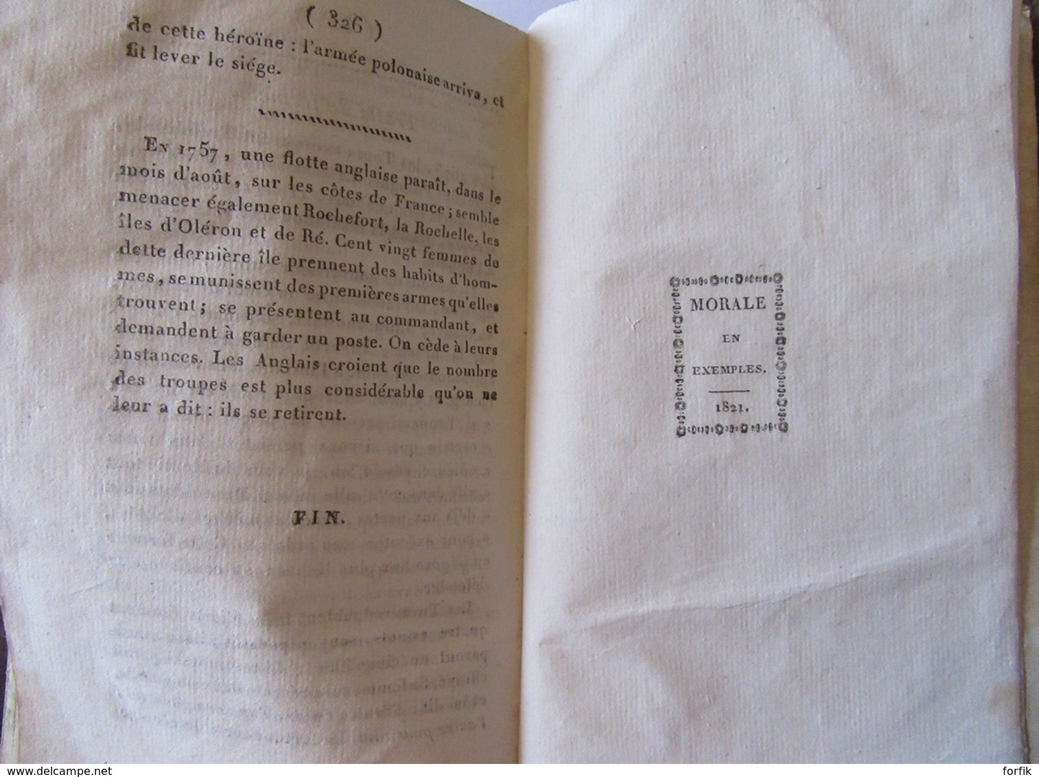 Livre ancien - La Morale enseignée par l'Exemple - Nouvelle édition datée 1821 - Nombreuses gravures