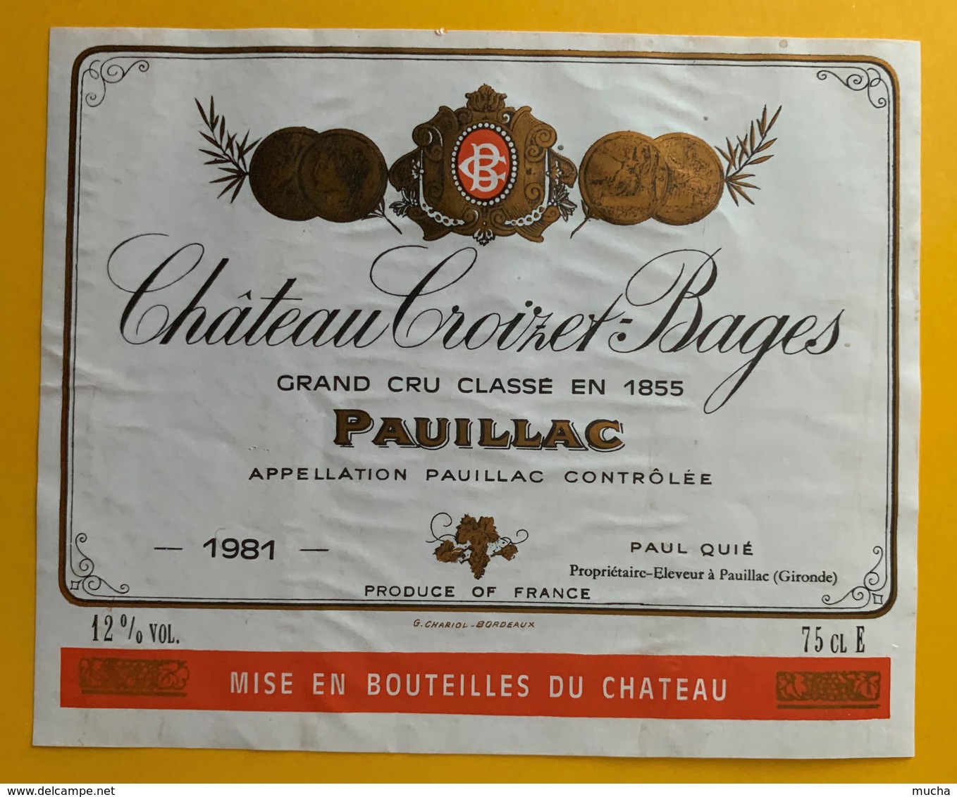 10746 - Château Croizet-Bages 1981 Pauillac - Bordeaux