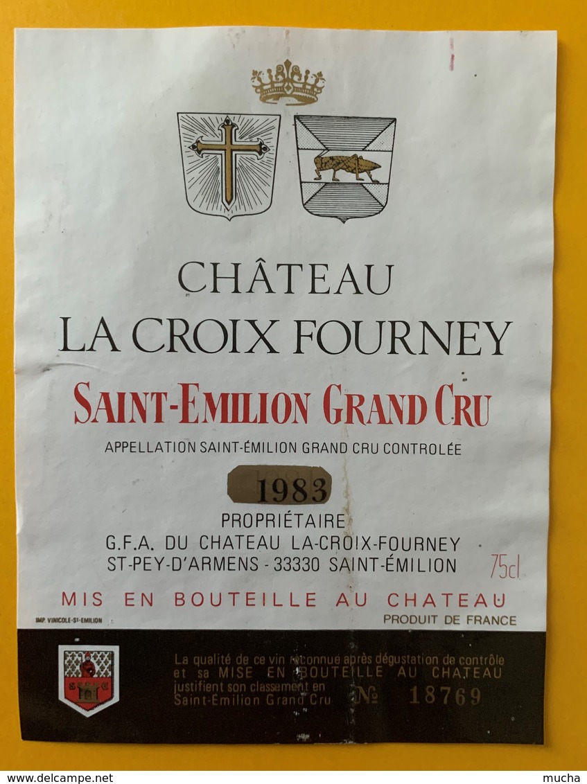 10747 - Château La Croix Fourney 1983 Saint-Emilion - Bordeaux
