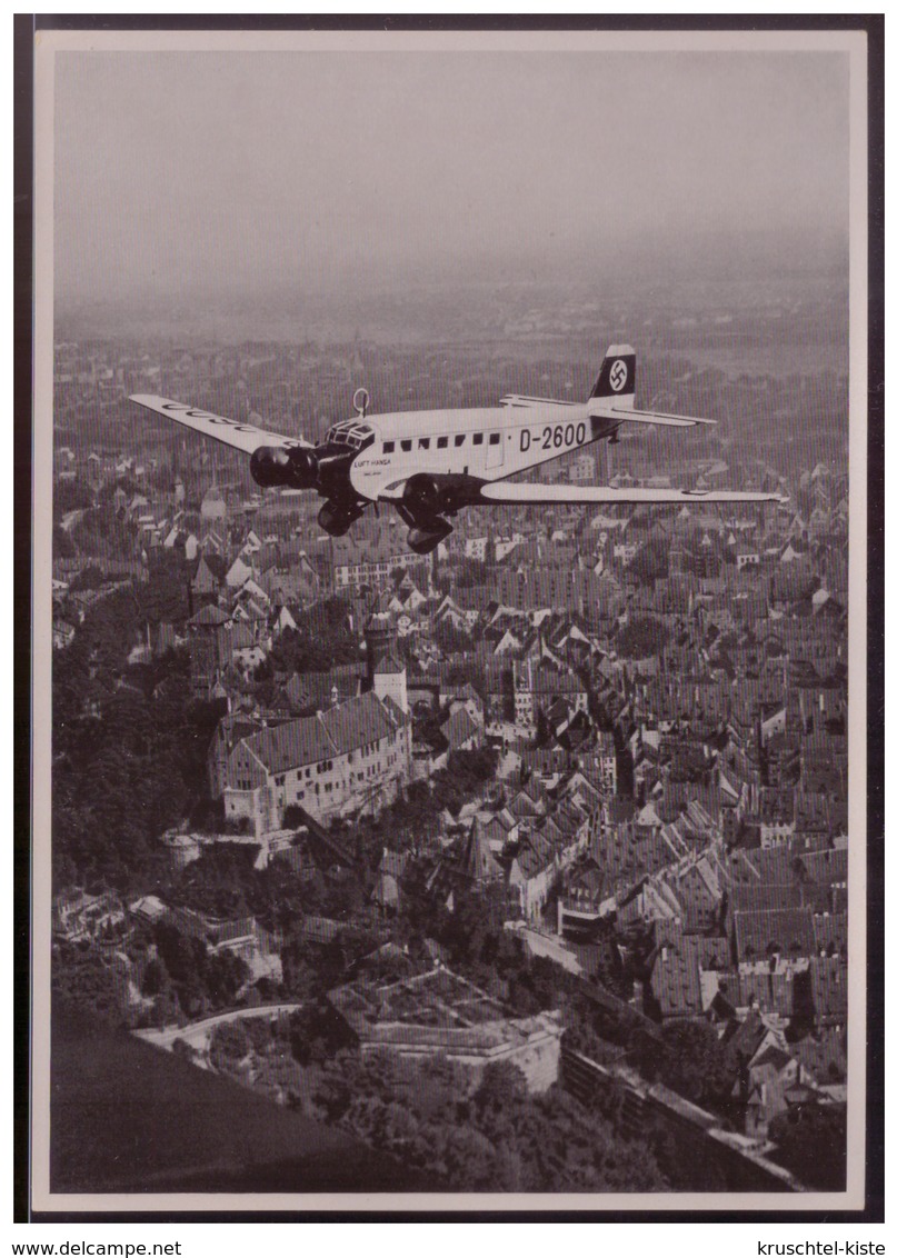 DT- Reich (008268) Propaganda Sammelbild Adolf Hitler Bild 14, Mit Der D-2600 über Nürnberg Ankunft - Briefe U. Dokumente