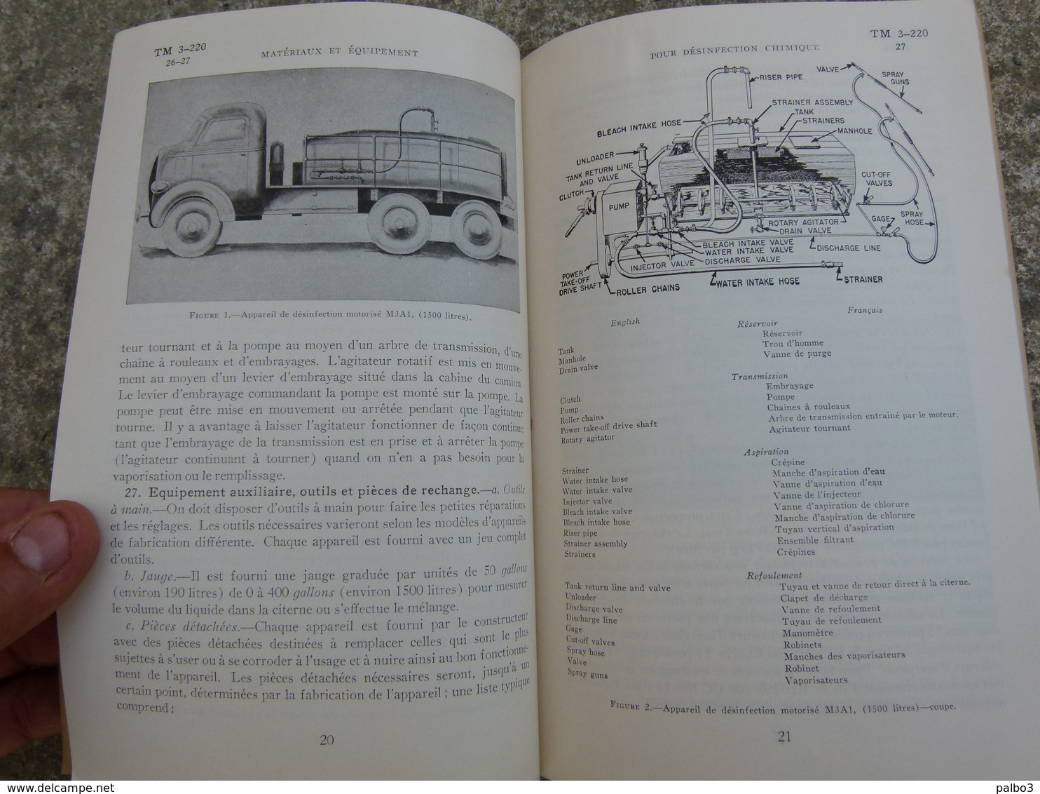 TM livret Materiaux et equipement pour desinfection chimique daté 1943 decontaminateur