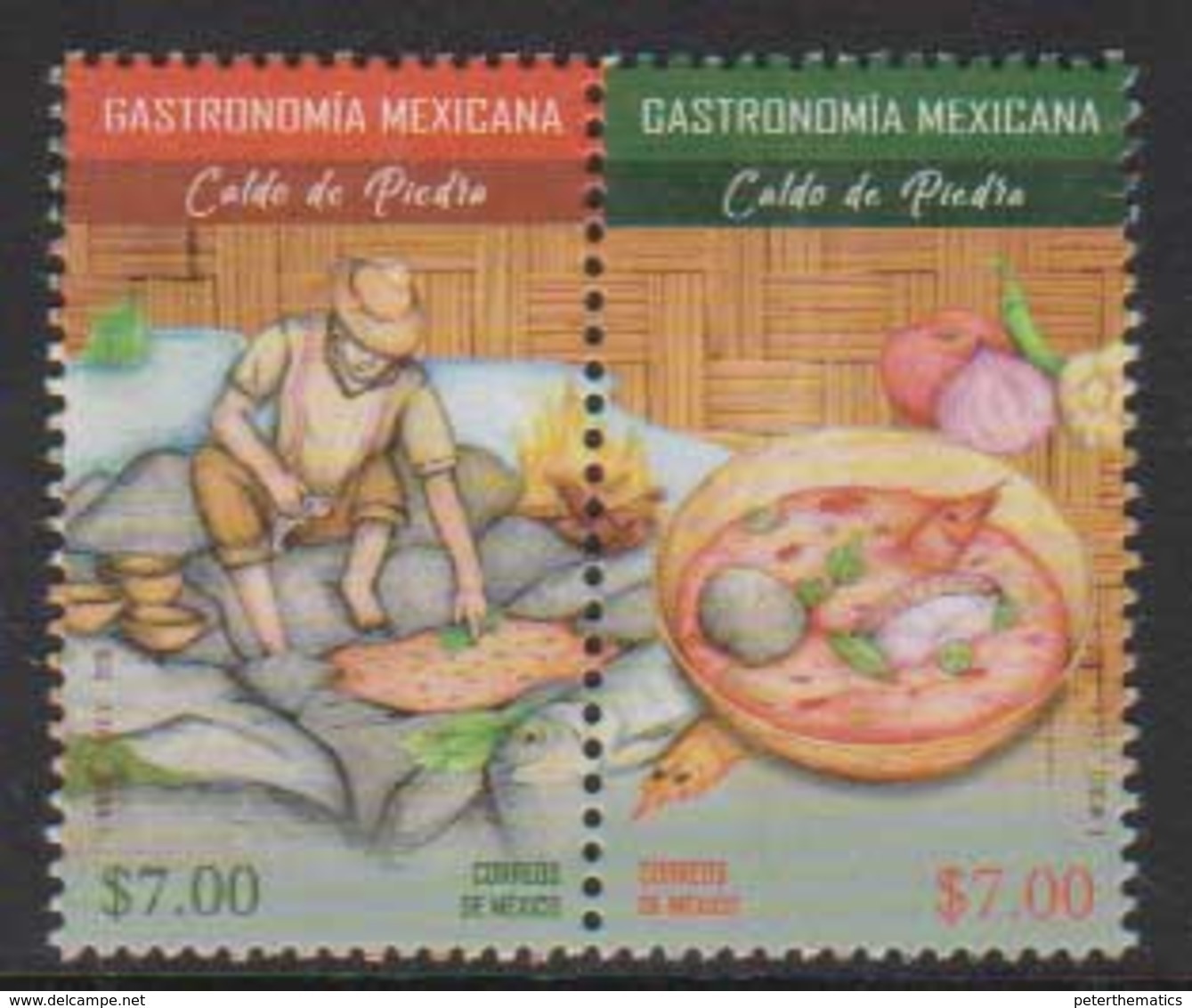 MEXICO, 2018, MNH, MEXICAN GASTRONOMY, SEAFOOD, FISH, SHRIMPS,2v - Food