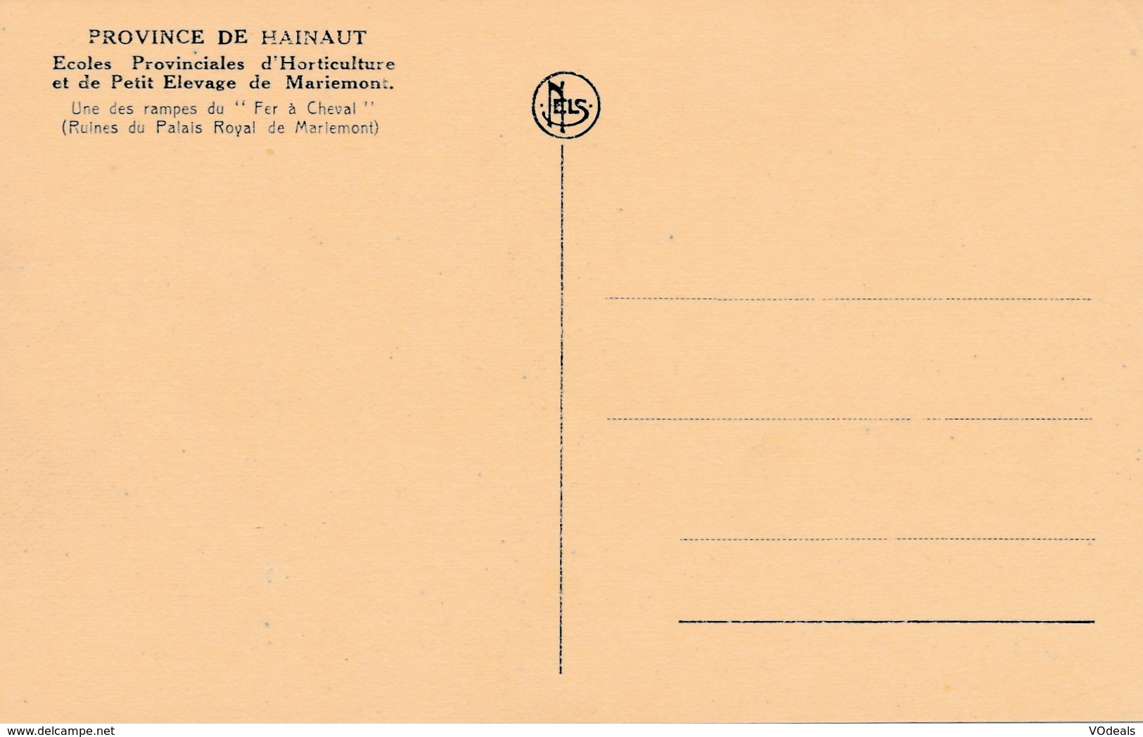 CPA - Belgique - Mariemont - Ecoles Provonciales D'Horticulture Et De Petit Elevage - Morlanwelz