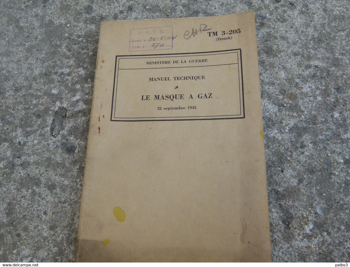 TM Livret Le Masque A Gaz Traduit En Francais 1943 - 1939-45