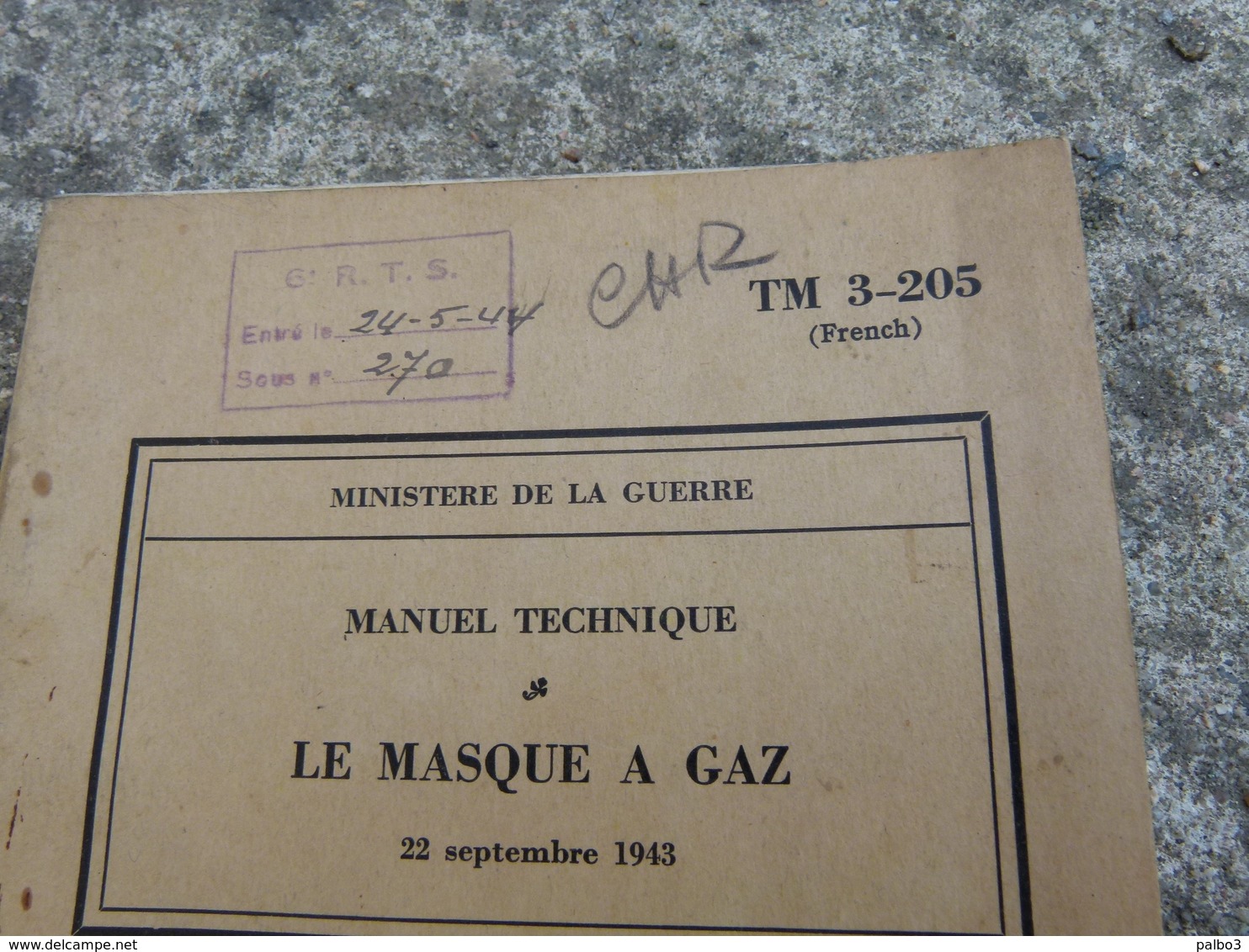 TM Livret Le Masque A Gaz Traduit En Francais 1943 - 1939-45