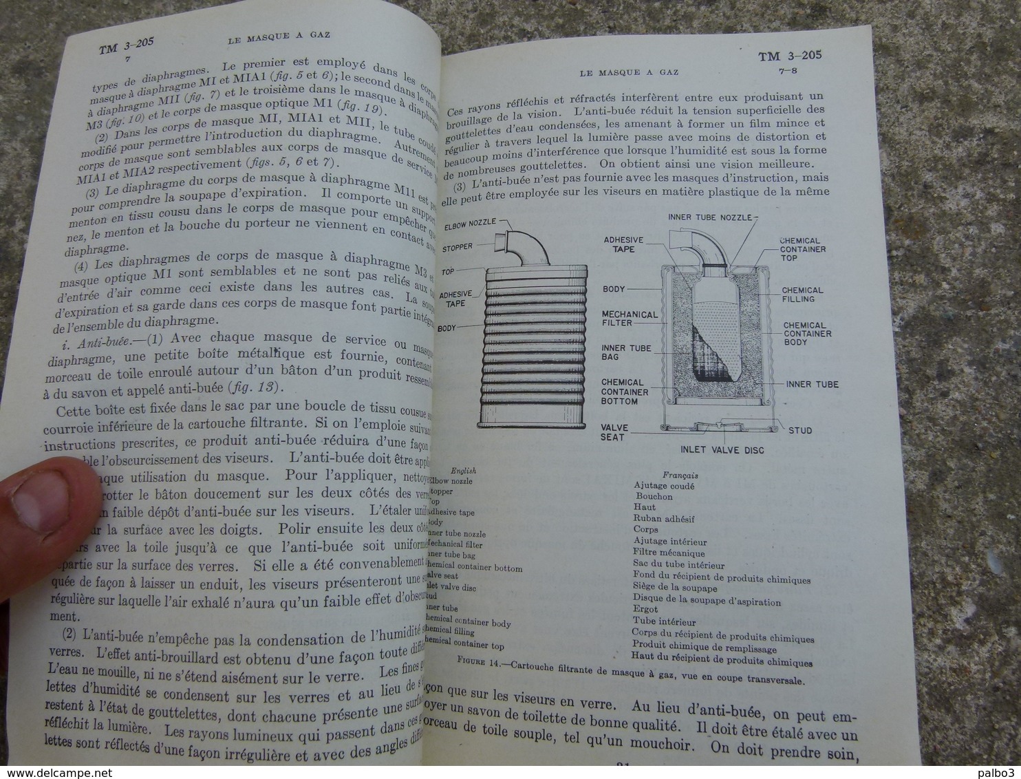 TM livret Le Masque a Gaz traduit en Francais 1943