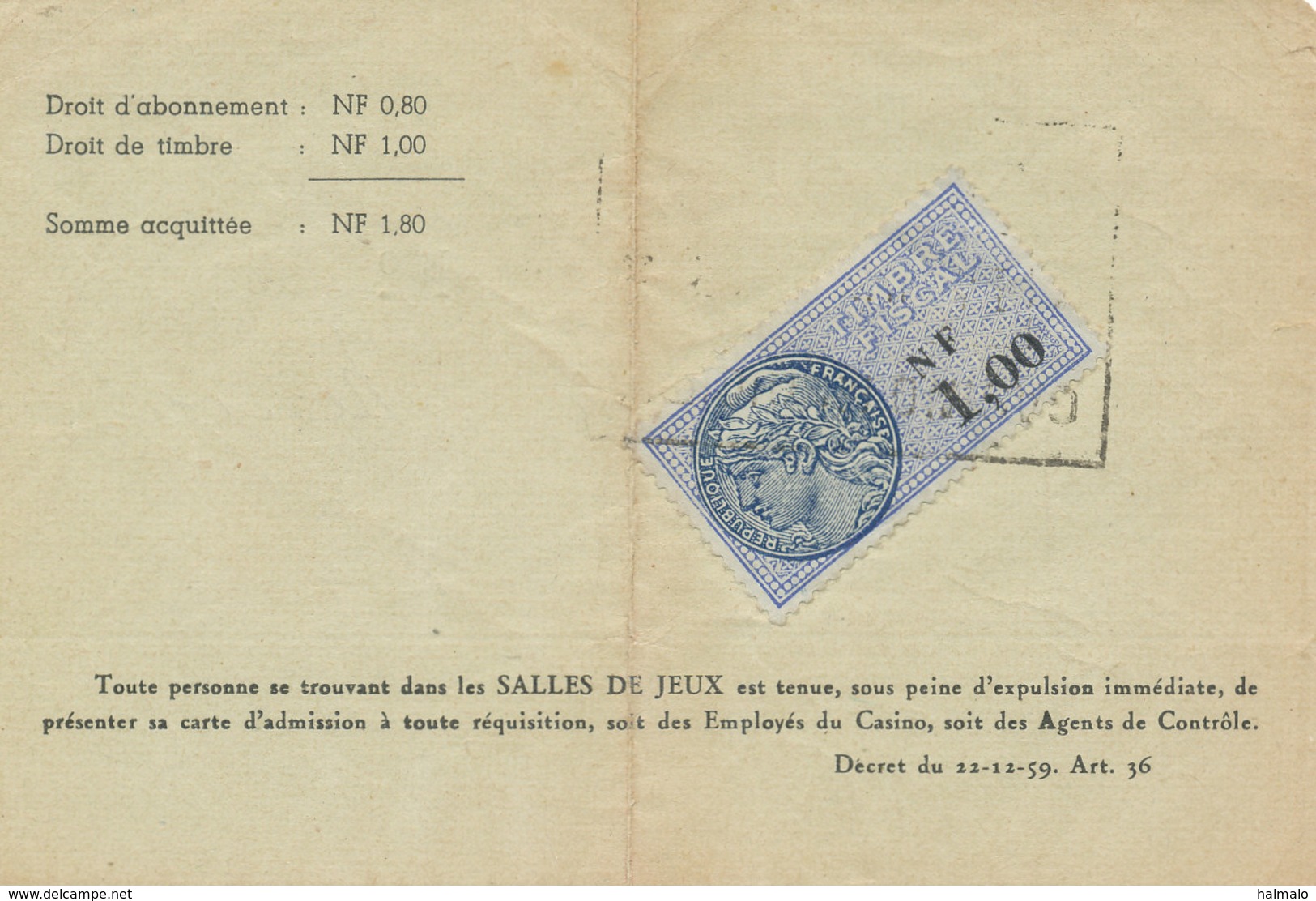 TROIS CARTES CASINO MUNICIPAL D'ANNECY Roulette Baccara - 1956 Et1962 -  F-02 - Altri & Non Classificati