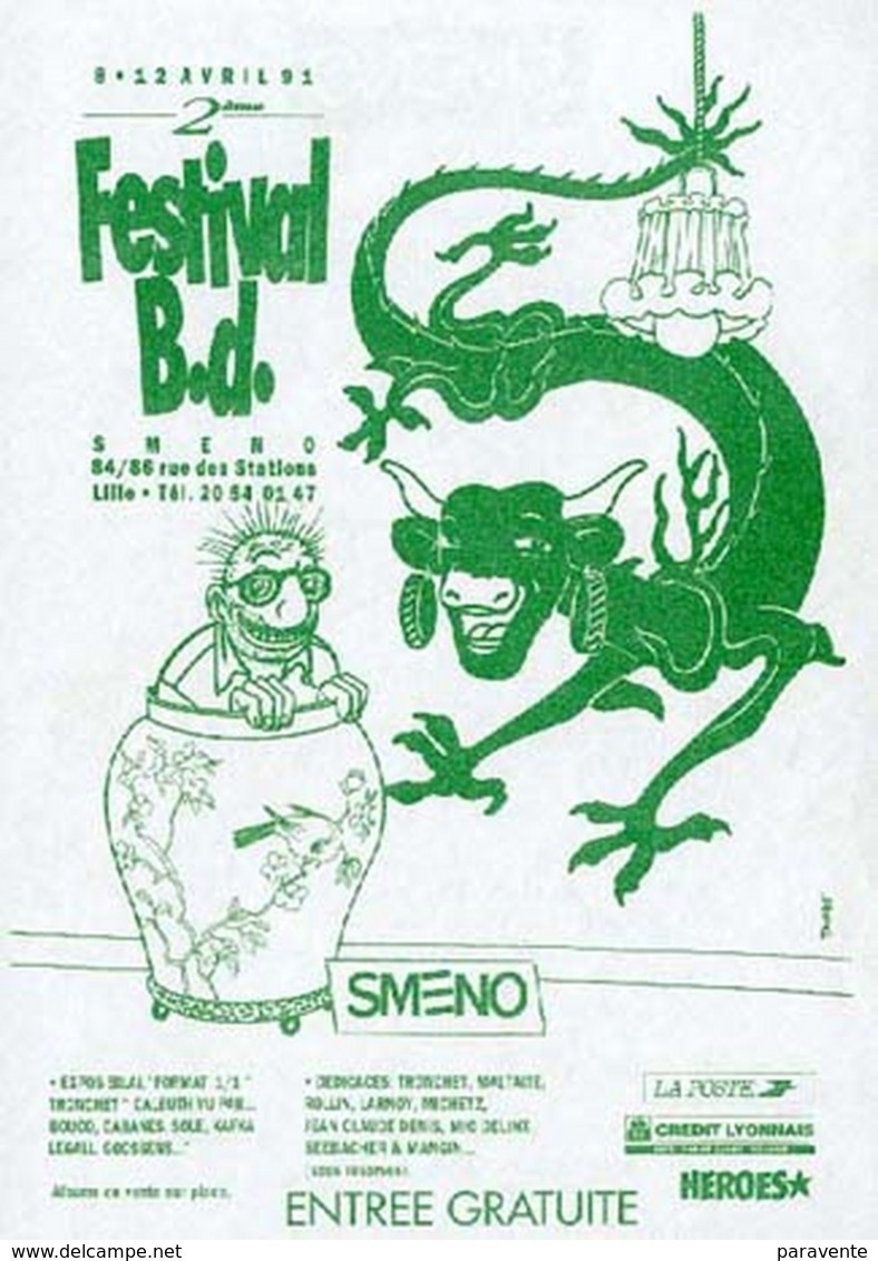 TRONCHET : Flyer Salon SMENO LILLE 1991 ( Tintin ) - Other & Unclassified