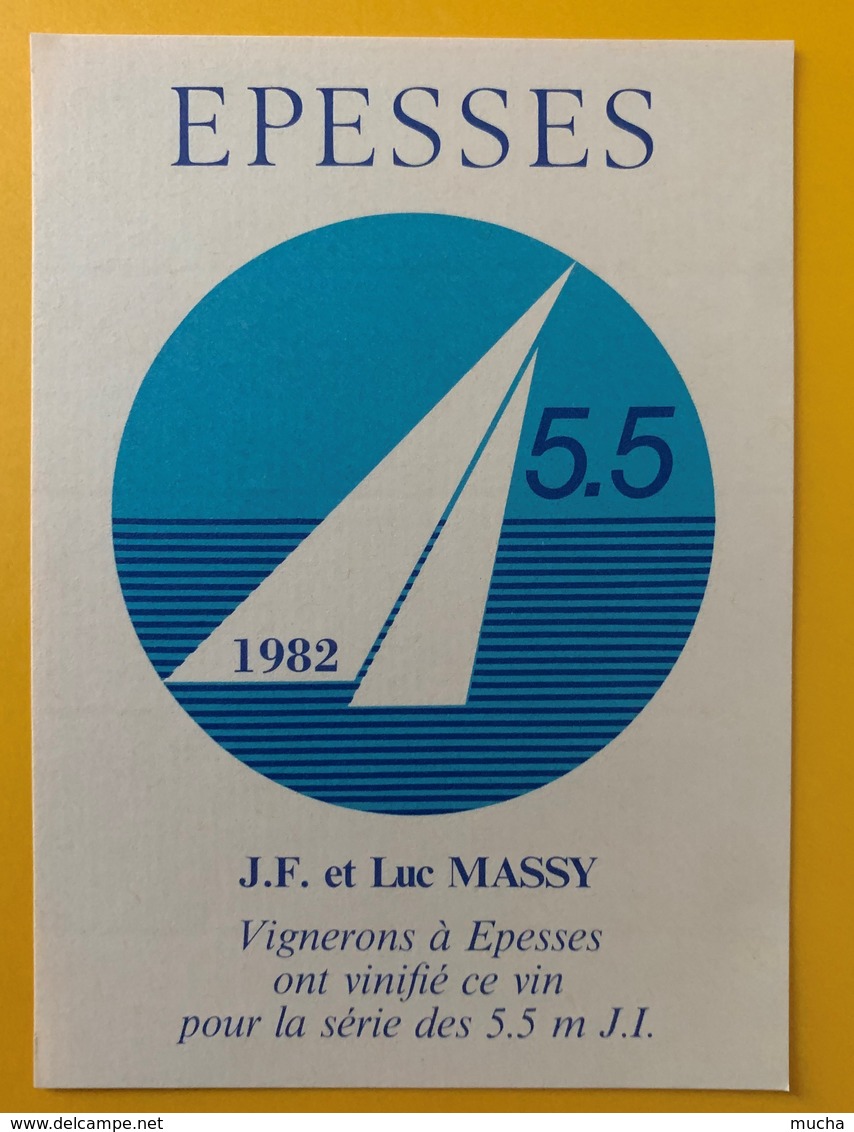 10770 -  Voile Série 5.5 1982 Epesses JF & Luc Massy Suisse - Sailboats & Sailing Vessels