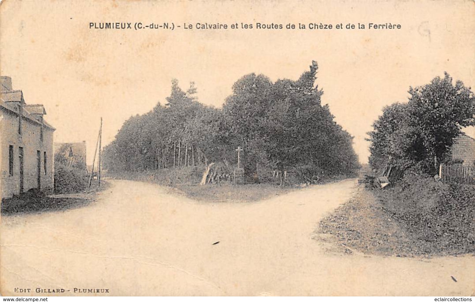 Plumieux         22     Calvaire Et Routes De La Chèze Et La Ferrière       (voir Scan) - Otros & Sin Clasificación