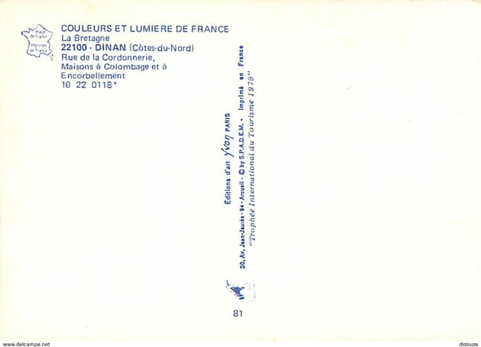 22 - Dinan - Rue De La Cordonnerie, Maisons à Colombage Et à Encorbellement - Carte Neuve - Voir Scans Recto-Verso - Dinan