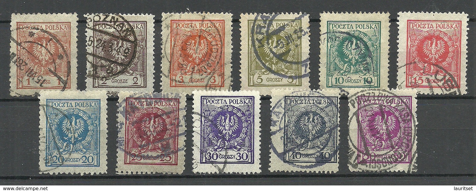 POLEN Poland 1924 Michel 201 - 211 O - Gebraucht