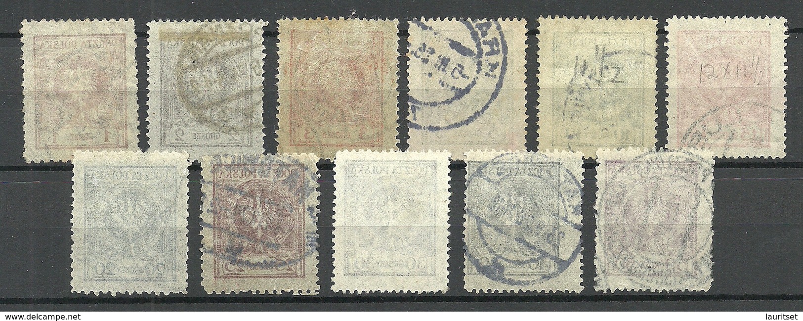 POLEN Poland 1924 Michel 201 - 211 O - Gebraucht