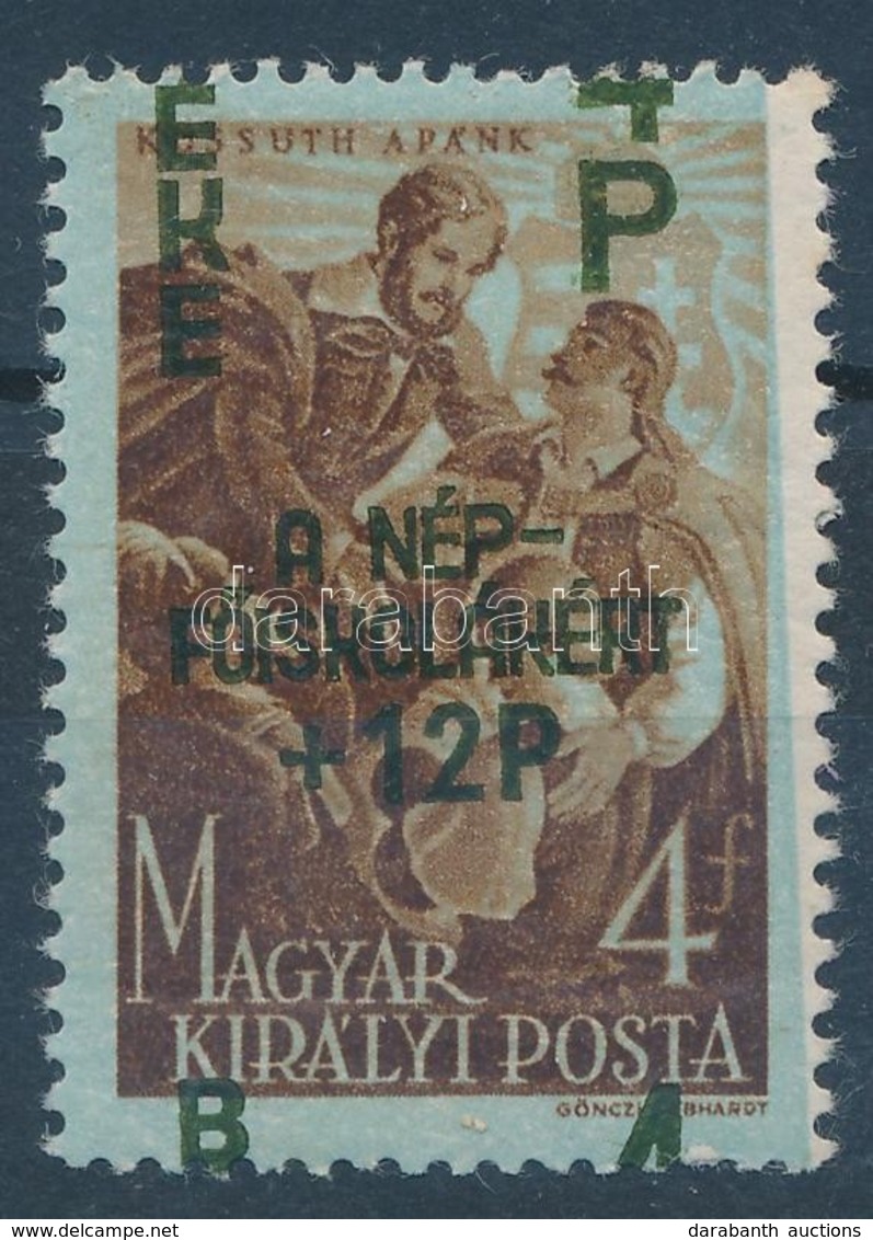 ** 1945 Béke 4P Alapnyomat Hiánnyal,  Látványosan Eltolódott Felülnyomással - Altri & Non Classificati