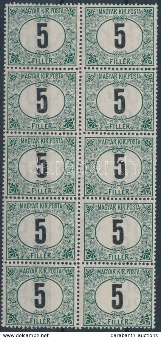 ** 1914 Zöldportó 5f Tízes Tömb álló Vízjellel (16.000+) - Andere & Zonder Classificatie