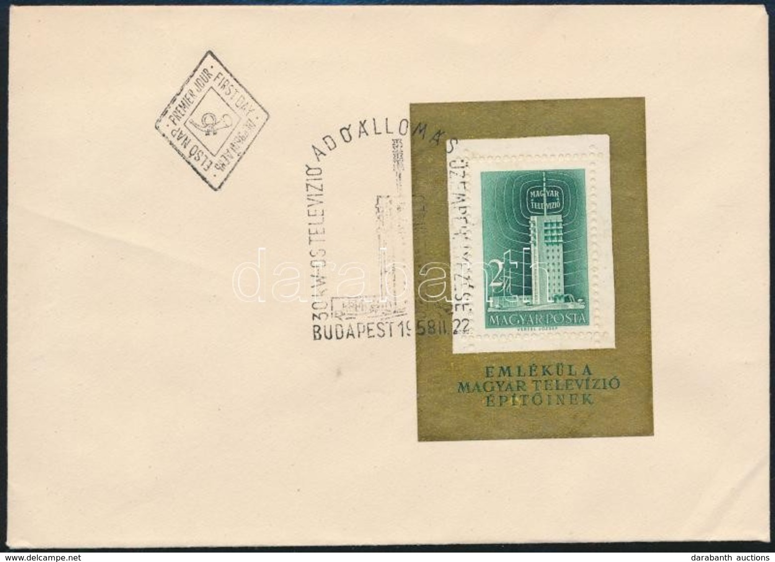 1958 Televízió Blokk FDC (15.000) - Altri & Non Classificati