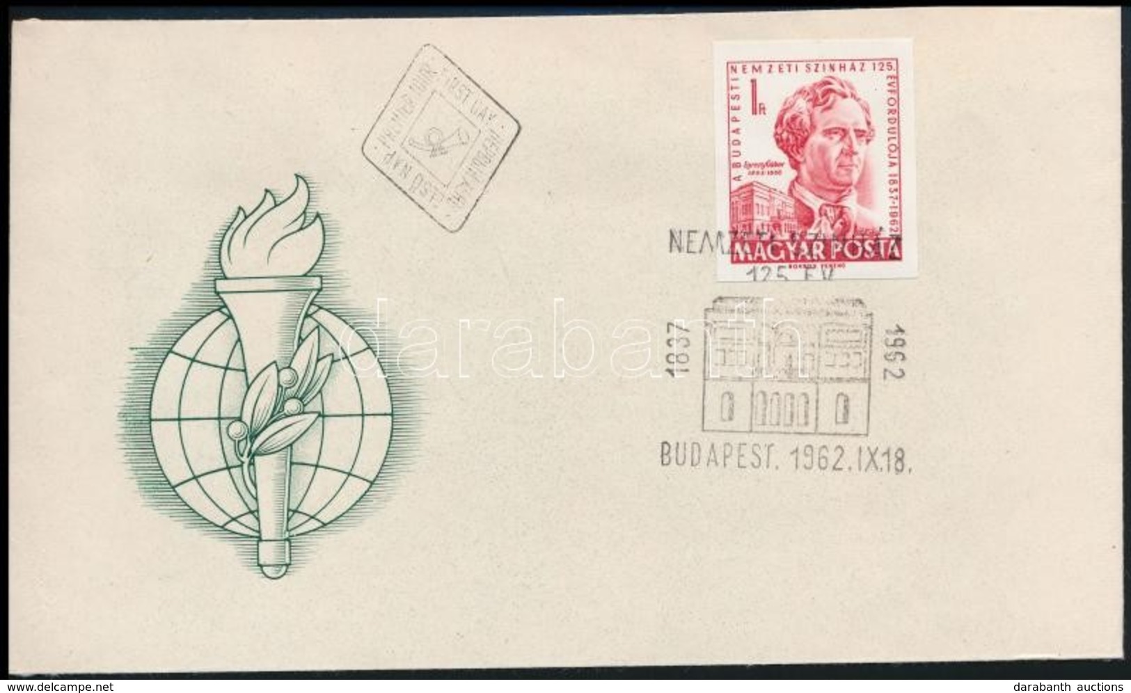 1962 Egressy Gábor Vágott Bélyeg FDC-n - Altri & Non Classificati