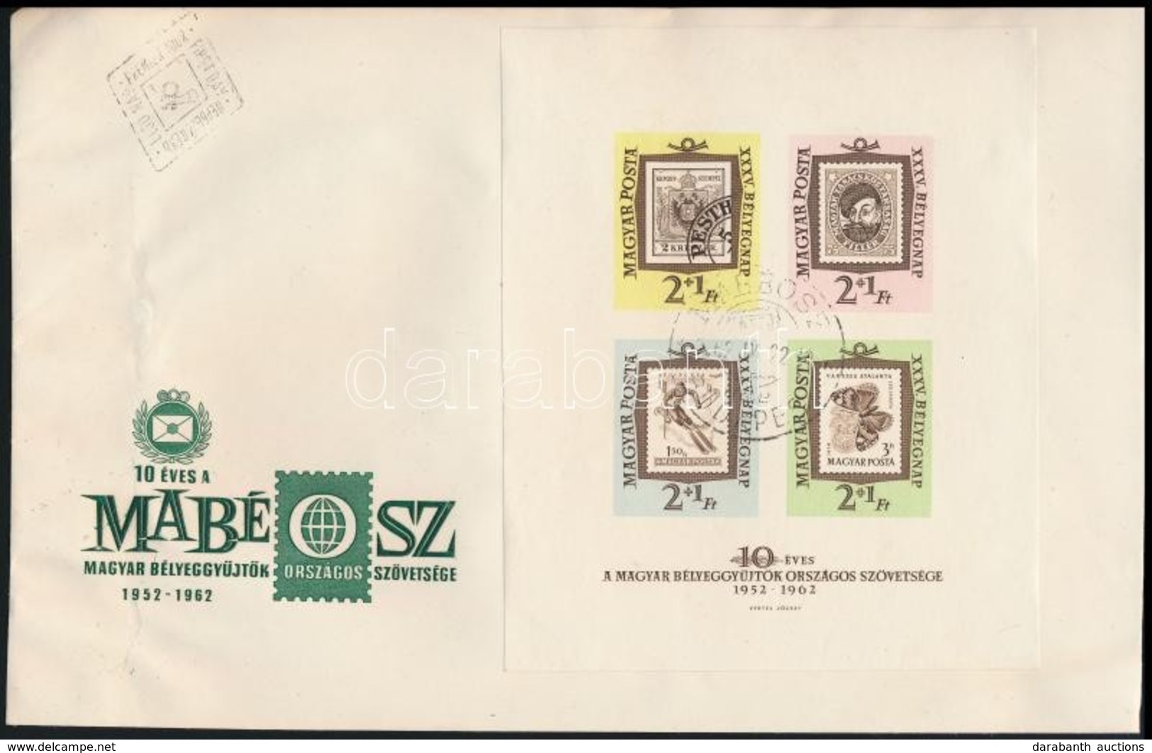 1962 Bélyegnap (35.) Vágott Blokk FDC-n (8.000) - Altri & Non Classificati