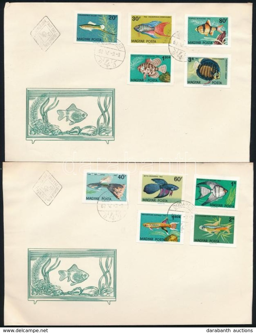 1962 Akváriumi Díszhalak (I.) Vágott Sor 2  FDC-n (12.000) - Altri & Non Classificati