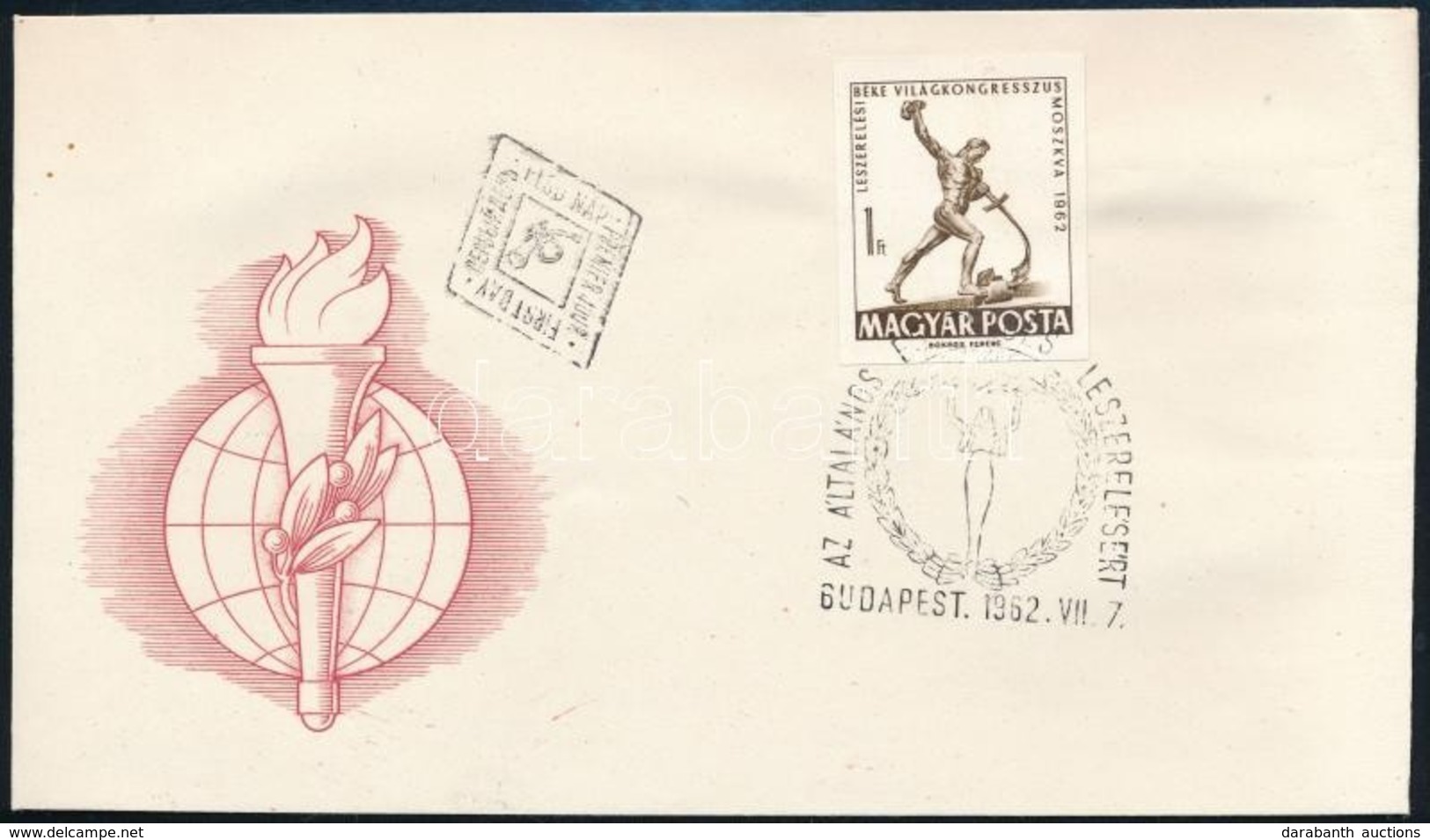 1962 Leszerelési Béke Világkongresszus Vágott Bélyeg FDC-n - Sonstige & Ohne Zuordnung