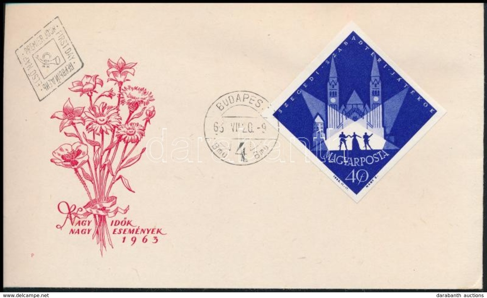 1963 Szegedi Szabadtéri Játékok Vágott Bélyeg FDC-n - Altri & Non Classificati