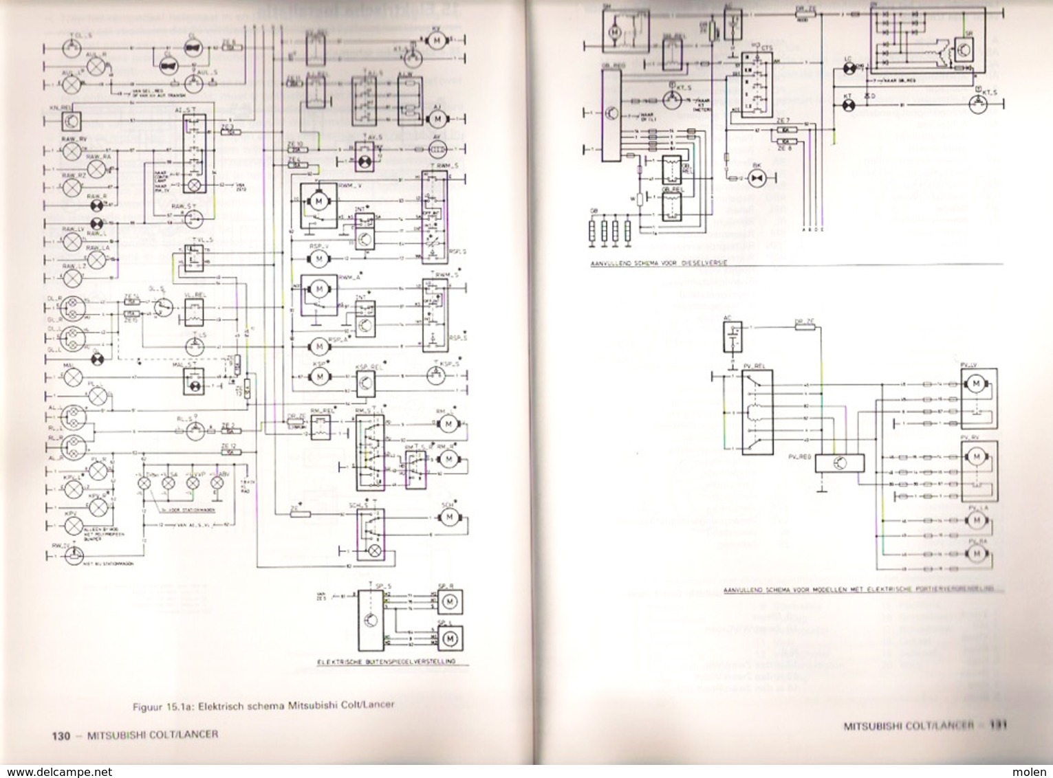 VRAAGBAAK MITSUBISHI COLT/LANCER modellen 1984-1986 Handleiding onderhoud & afstelgegevens ©1987 174blz OLVING AUTO Z935