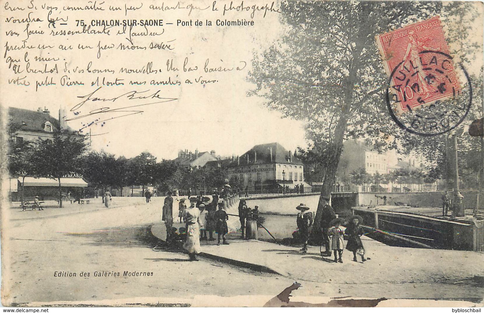 CPA 71 Saône Et Loire Chalon Sur Saone Pont De La Colombière - Chalon Sur Saone