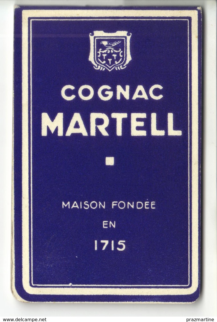 Carnet De Bar Cognac MARTELL - Publicités