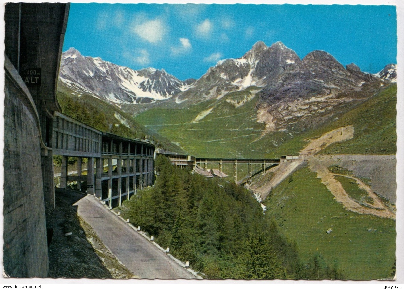 VALLE D'AOSTA, Traforo Del Gran S, Bernardo (m. 1800), Autostrada Coperta - Sullo Sfondo Il Valico, Unused Postcard - Other & Unclassified