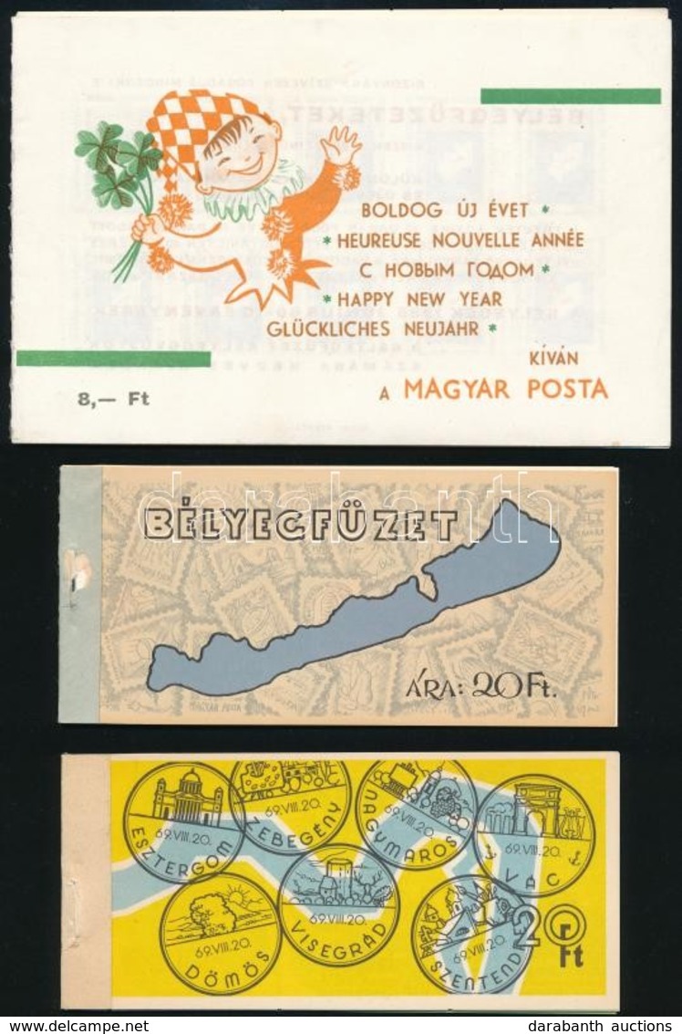 ** 1963-1969 4 Db Bélyegfüzet: Újév 2 Féle, Balaton és Dunakanyar (10.000) - Andere & Zonder Classificatie