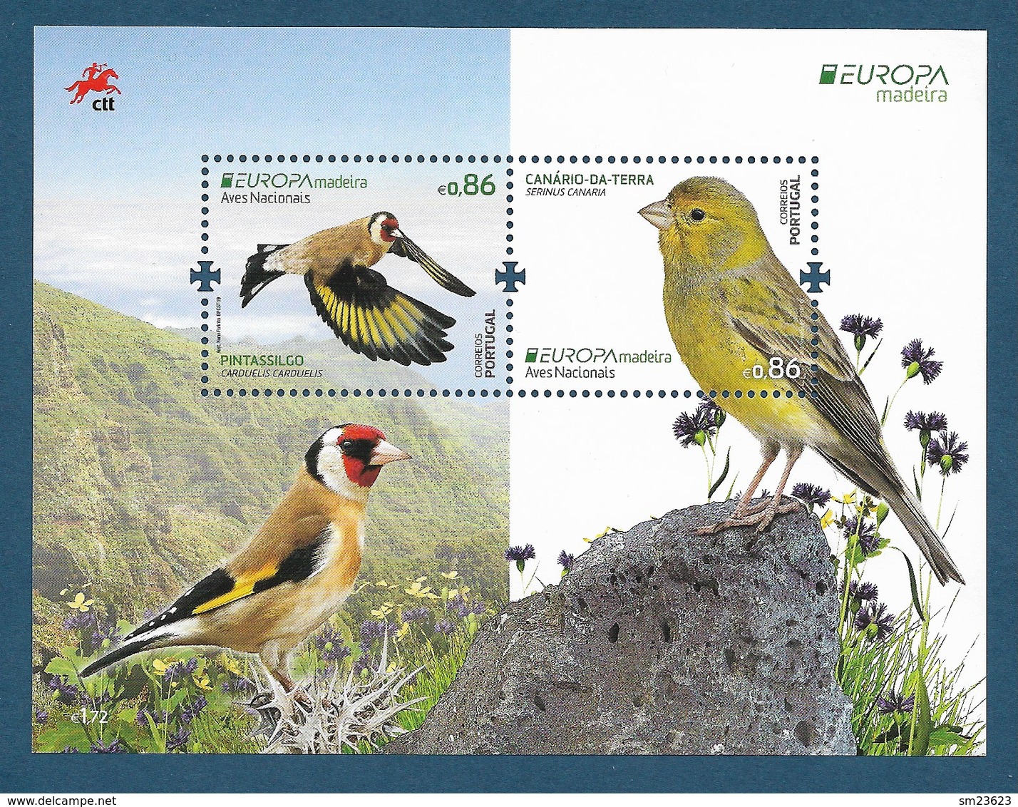 Portugal / Madeira  2019 , EUROPA CEPT Birds - Aves Nacionals - Block - Postfrisch / MNH / (**) - 2019