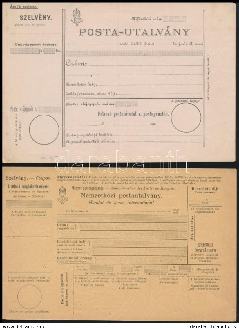 1896-1915 2 Db Használatlan Postautalvány és 1 Db Szállítólevél - Altri & Non Classificati