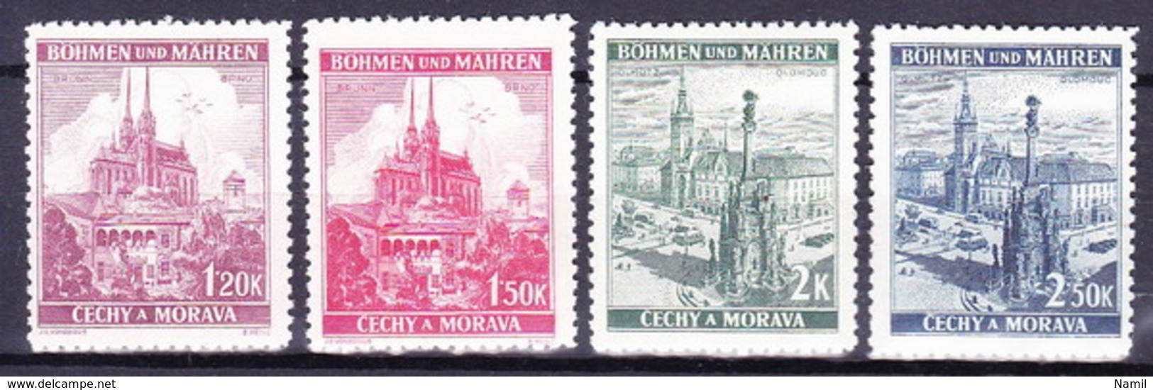Boheme Et Moravie 1939 Mi 29-32  (Yv 29-32), (MNH)** - Unused Stamps